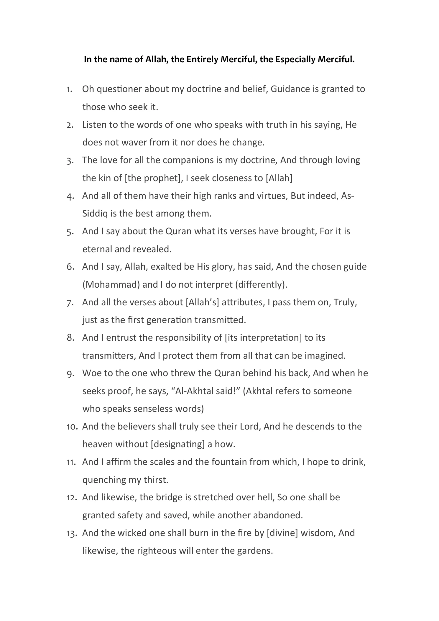 Laamiyah Ibn Taymiyyah English DOCX preview 2